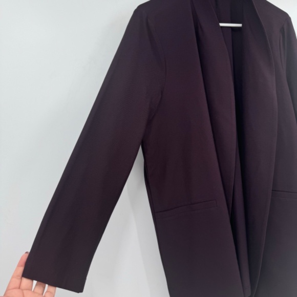 Eileen Fisher Coat Women Large Brown Lightweight Topper Midi Office Career - Picture 2 of 10